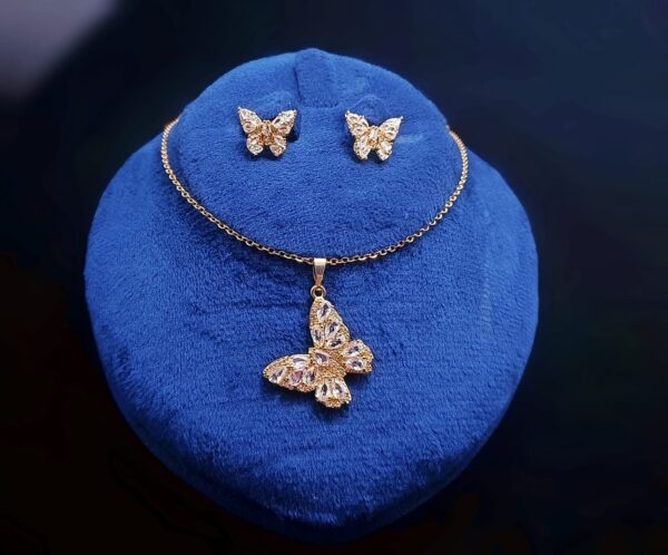 Butterfly Locket Set with Zarcon Stones