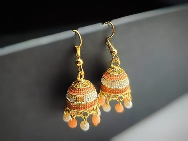 Rainbow Indian Jhumka Earrings – Vibrant & Ethnic Elegance - Image 6