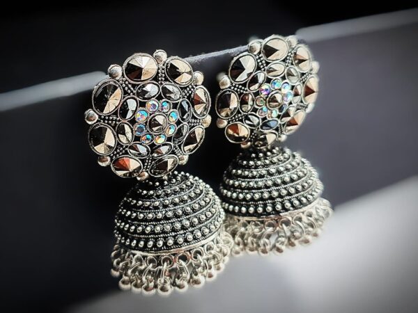 Indian Oxidized Jhumka Earrings
